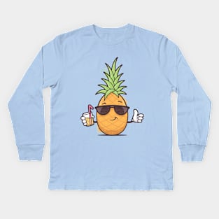 Cool Pineapple Kids Long Sleeve T-Shirt